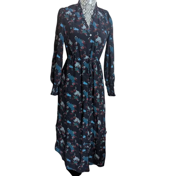 Cefinn Midi Length Silk Dress - Picture 1 of 15